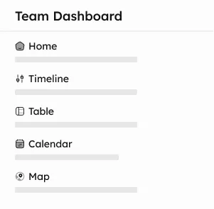 Team dashboard